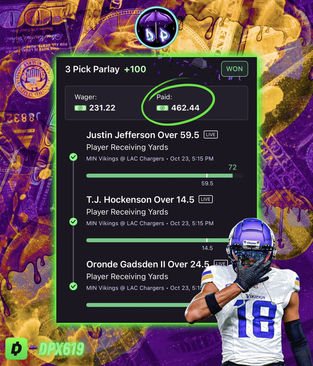 CASH THE NUKE!!! ☔️☢️✅💸

☔️☢️☔️☢️☔️☢️☔️☢️☔️☢️☔️

P.S it’s so hard being a Vikings fan. Lmao😔