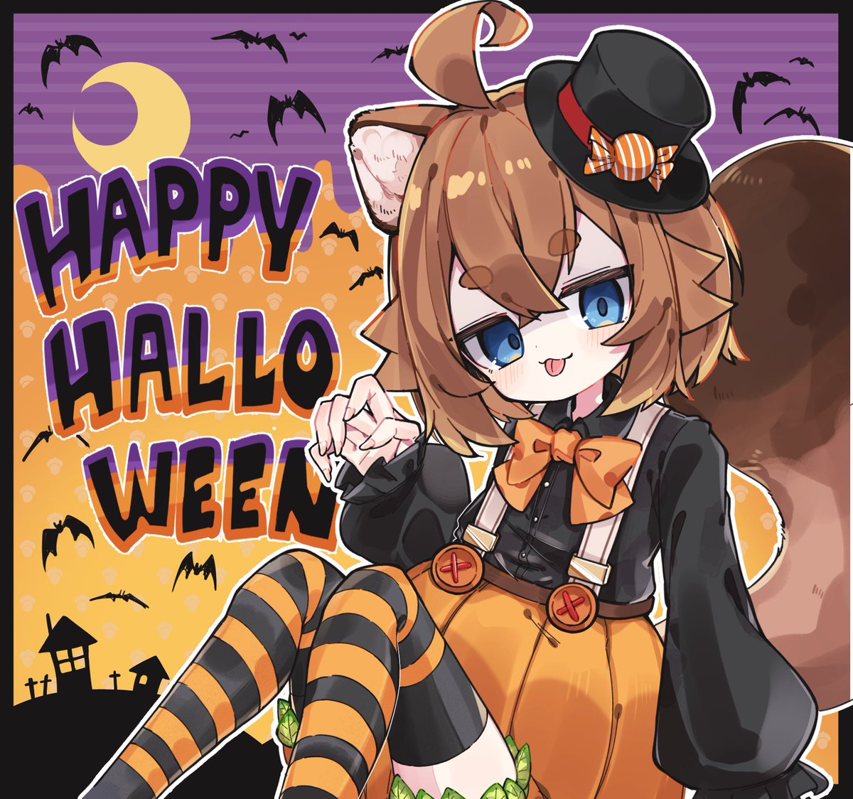 #あめう細工 #OC #オリジナル
はっぴーはろうぃーーん！！🎃🦇🌙🍭