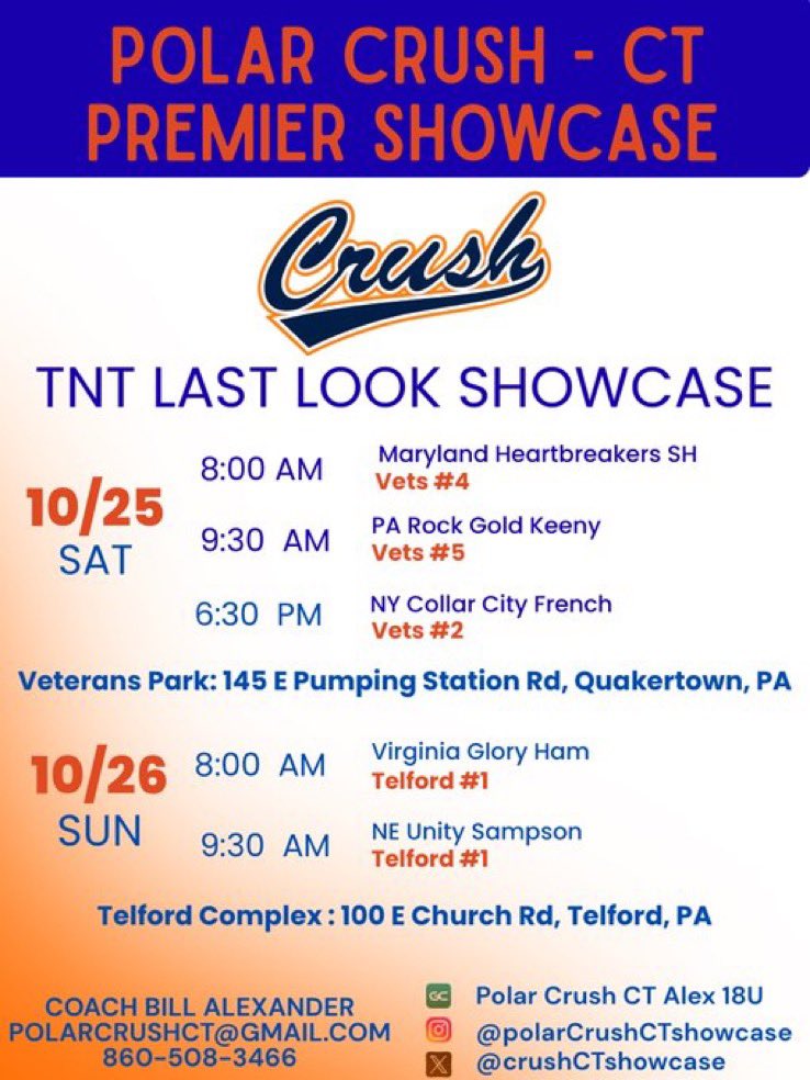 Don’t miss these 2 Lions 🦁 at the TNT Fall Showcase 🥎 this weekend. Nora Lennon ‘28 CT Charmers 18 Gold and Sarah Bevere ‘27 Polar Crush CT.
