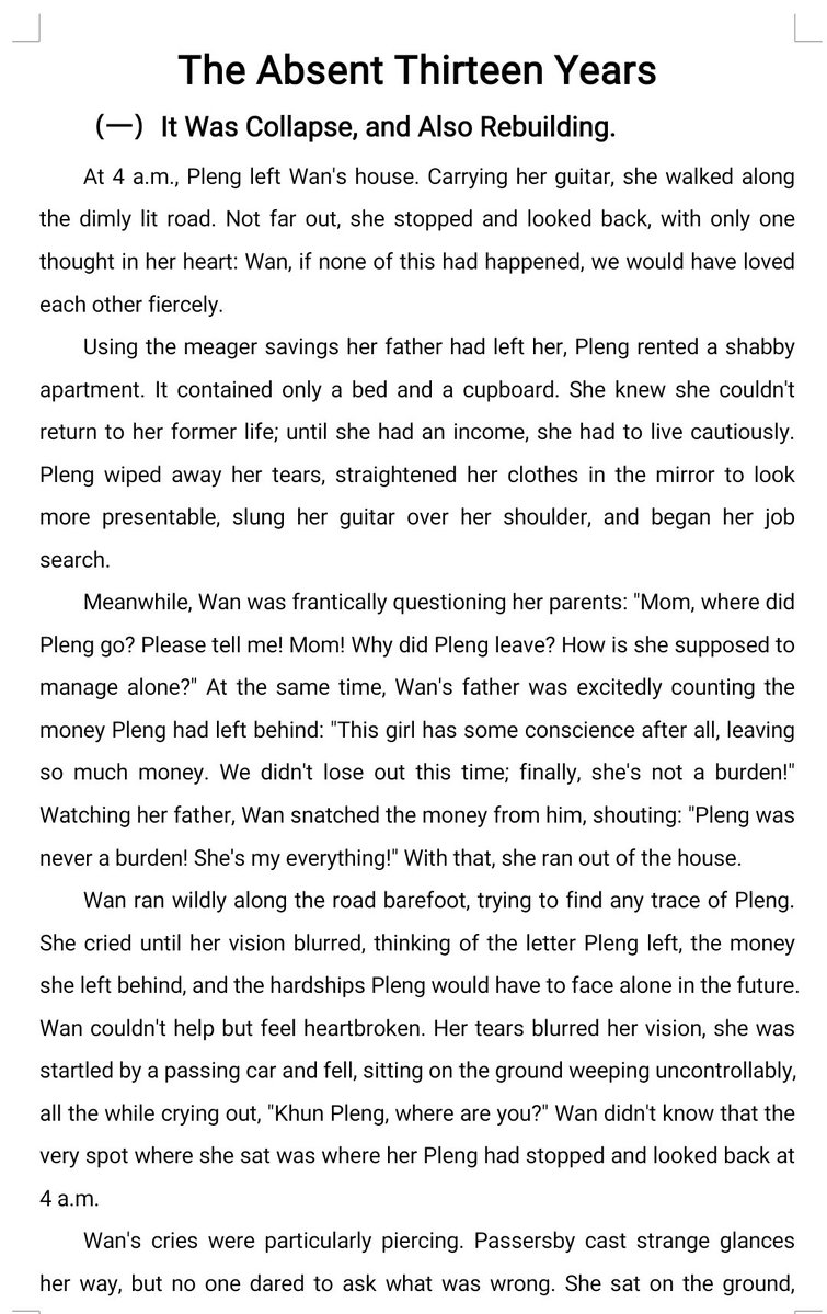 lmsywang02's tweet image. This series of articles mainly focuses on the 13 years after Wan and Pleng's separation. They endured 13 years of pain, but in the Affair we didn't see it. In this series, I will write about the 13 years as I imagine them. 
#ลูกหมีซอนญ่า #LMSY 
#SonyaSaranphat 
#LMlookmhee