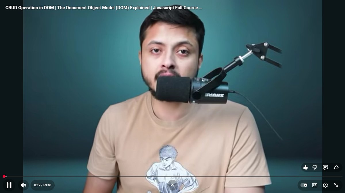 mehtab13066's tweet image. Back to learning mode! 💻
Just covered two amazing lectures from the Defence Course by Rohit Bhaiya & Aditya Bhaiya —
🌐 Intro to DOM in JS
⚙️ CRUD Operations
Feeling pumped to keep building and coding! 💪
#JavaScript #WebDev #Defence course #Coding journey