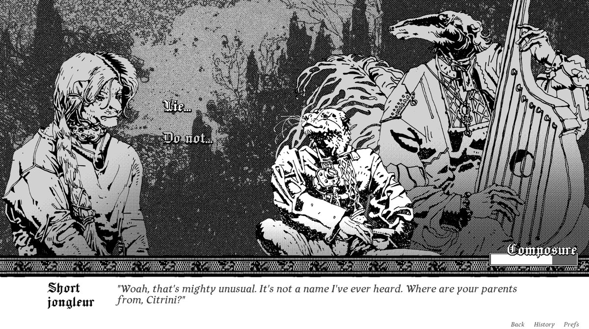 glavo lilio (@glavilio) on Twitter photo A young pantherine traveler named Citirnitas encounters two strange performers on the road, but are they merely what seem? Converse with the self and don't be deceived. A young pantherine traveler named Citirnitas encounters two strange performers on the road, but are they merely what seem? Converse with the self and don't be deceived.