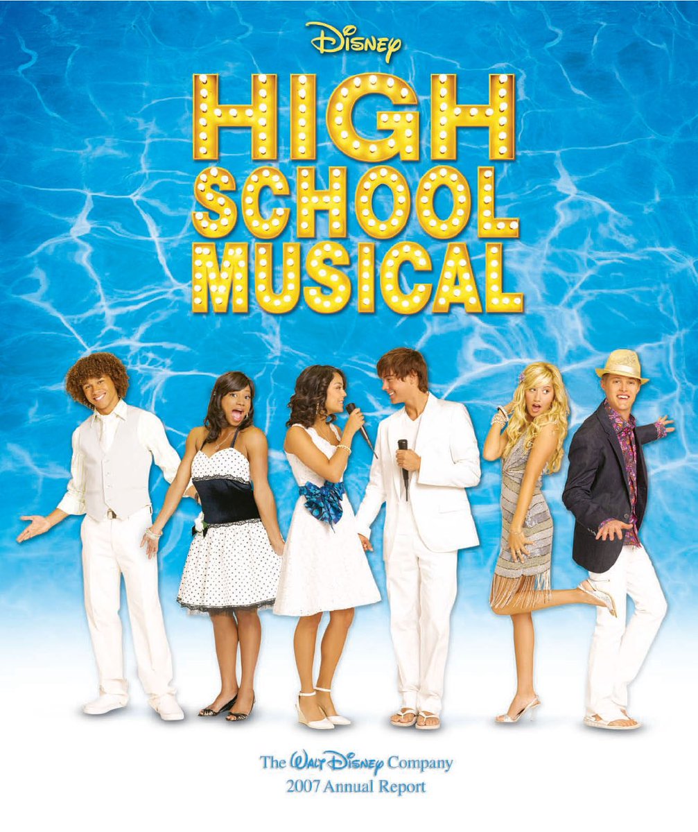 archive_hsm's tweet image. Disney in 2007/2008/2009: High School Musical as the Fiscal Annual Shareholders Report cover and responsable for increasing the billions on network
Disney in 2026: High School-Who? 20th anniversary?