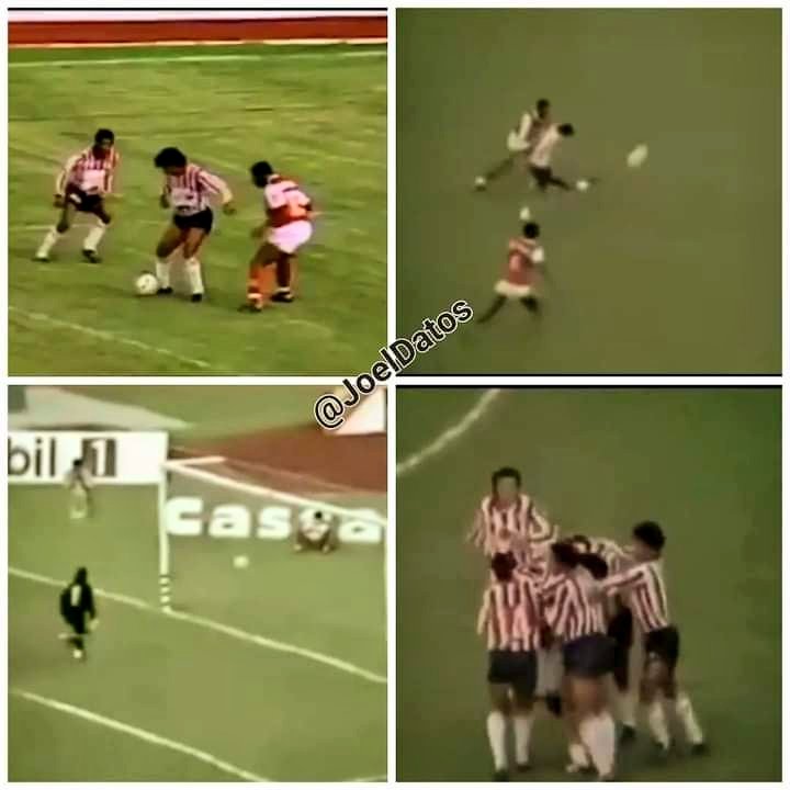 23 de octubre de 1988: Iván René Valenciano anota su primer gol como profesional, fue en la derrota 2-1 de Junior frente a Santa Fe en el estadio El Campín.

#23deoctubreJD #Junior_1988