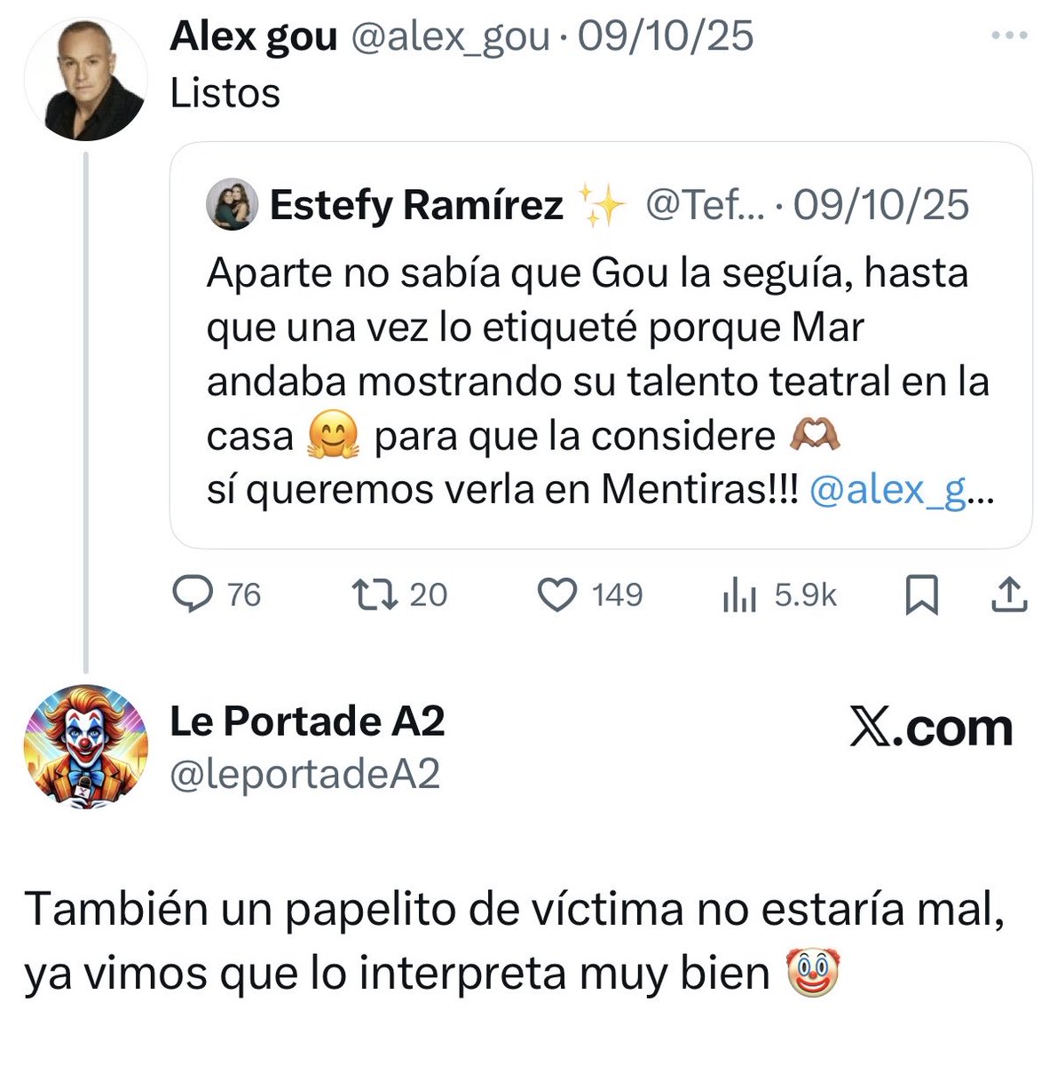 leportadeA2's tweet photo. Se acuerdan cuando las fans de #Victimar le andaban consiguiendo chambas ? 🤣🤡
#MarContreras
#lacasadelosfamososmxً3
Lo que son las cosas que estuvo en la bolita donde mueblexis criticó el teatro, no hizo el intento por defender el gremio y terminó trabajando ahí https://t.co/BOePlntxzk
