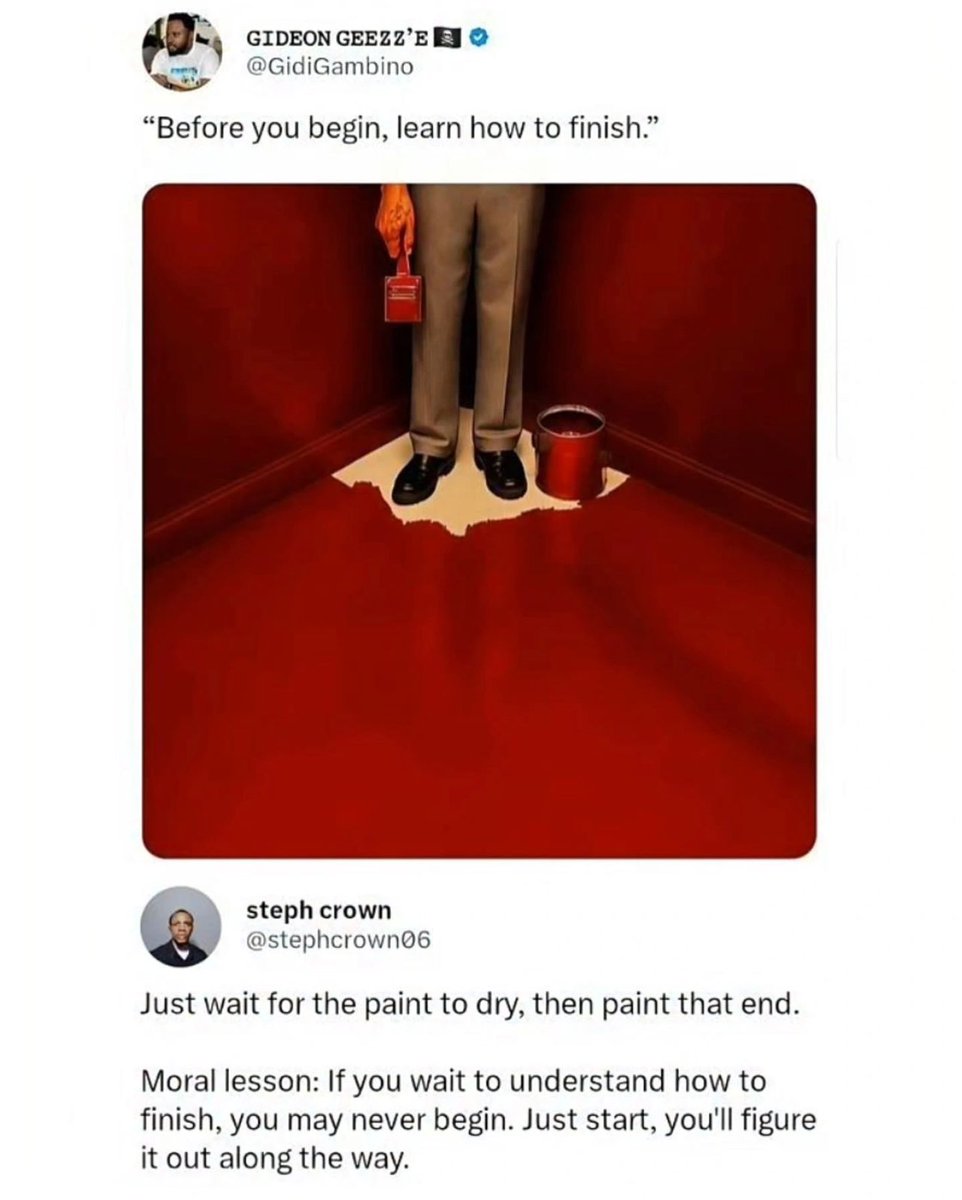 Mathrusoft's tweet image. Sometime overthinking how to finish may not let you start