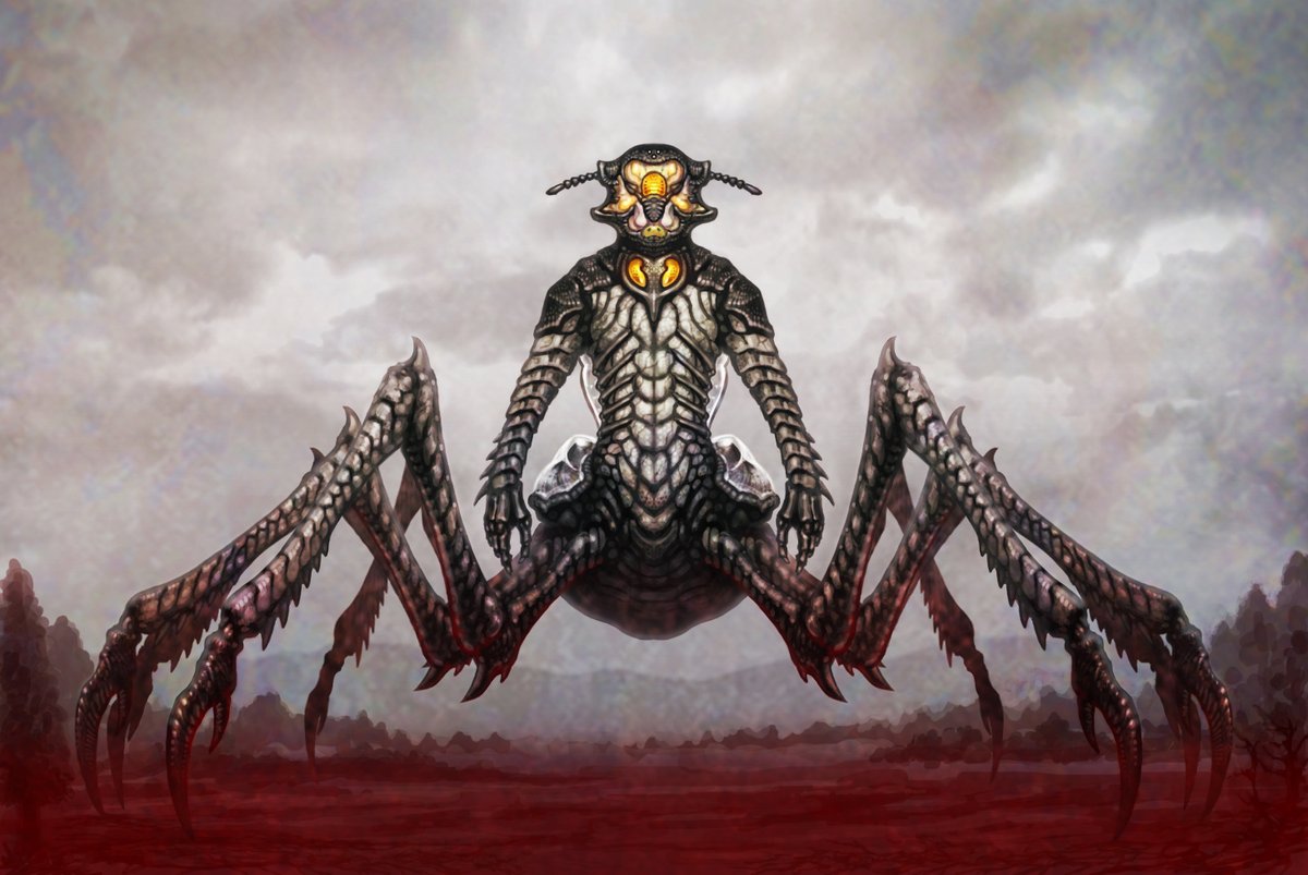 趣味で描いたベル星人。
グモンガの要素を加えつつ虫っぽさを増強。
空間Xの不気味な森に幽閉されたうえ、こんなのがこっちを見下ろしてたら怖いだろうな…という楽描きです。

#ウルトラセブン
#ウルトラマン