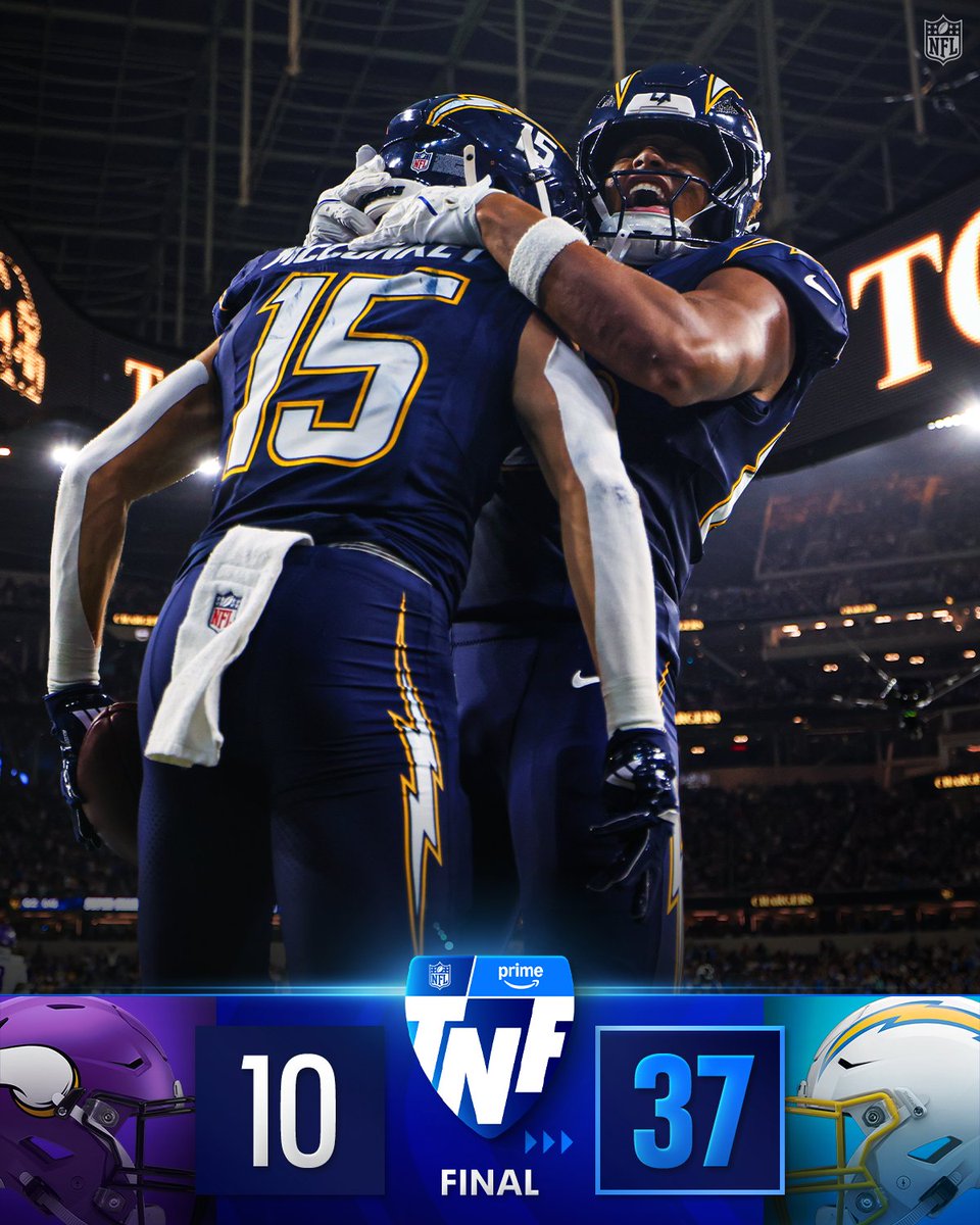 FINAL: The @Chargers win big! ⚡️ 