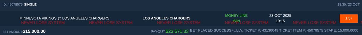 NeverLoseSystem's tweet image. FMB, VICKTUFF, CESAR EXCLUSIVE, &amp;amp; MONEYLINE AB.. ALL LOST TONIGHT❌❌❌❌

If you follow these COMPLETE SCAM RESELLERS that SCAM you in with "Hot Capper Reports" YOU WILL LOSE EVERY SINGLE DIME YOU HAVE IN YOU ACCOUNT‼️

THE NEVER LOSE CAPPER SYSTEM WAS ALL OVER The #Charges 👀👇