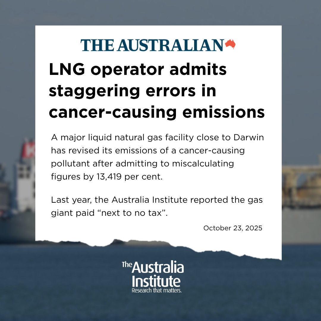 Inpex quietly admitted that its Ichthys LNG project drastically underreported its emissions of the cancer-causing chemical benzene by more than 13,000%.

The gas industry is continuing to harm our health and our climate, yet our governments are failing to act.

#auspol