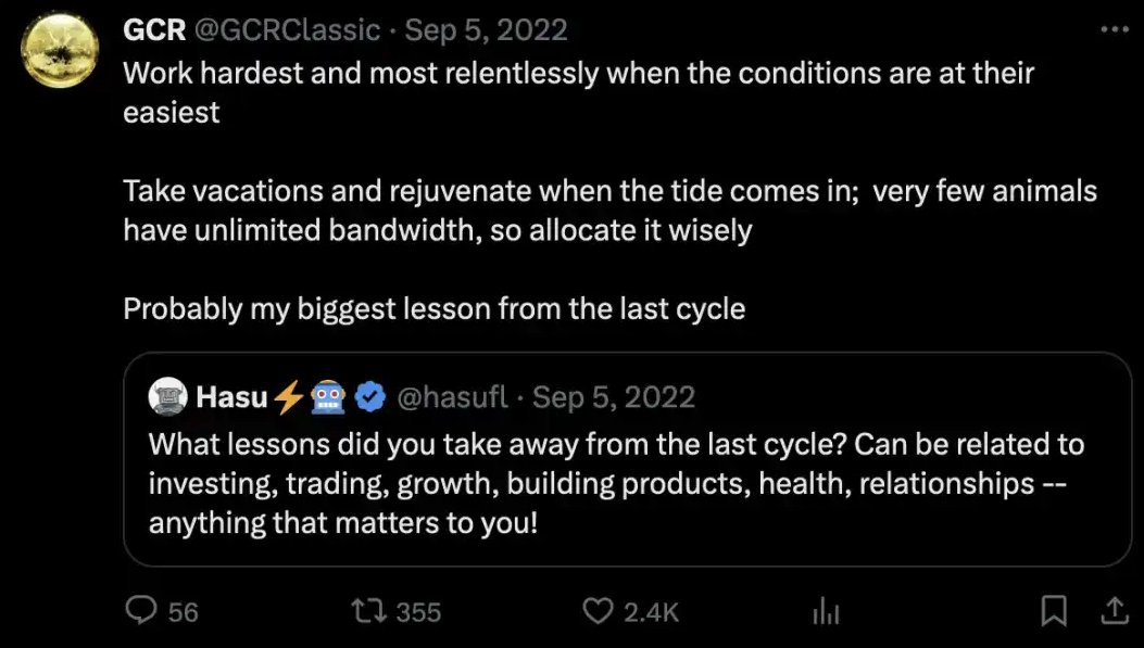 0xkyle__'s tweet image. Dug up some good ol GCR advice