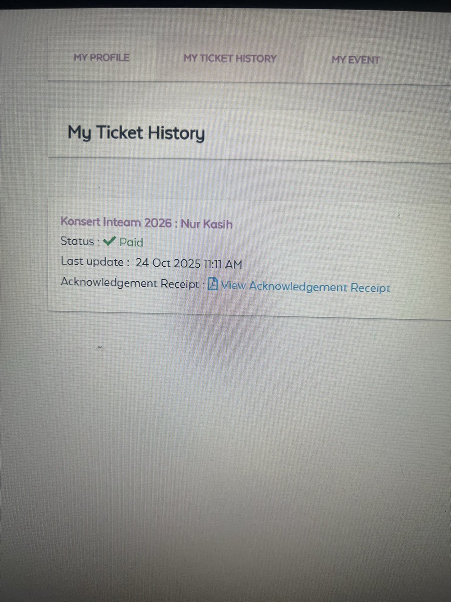 rokiah_nn's tweet photo. Alhamdulillah dapat tiket konsert inteam! 🥰 https://t.co/edoiLfDzXJ
