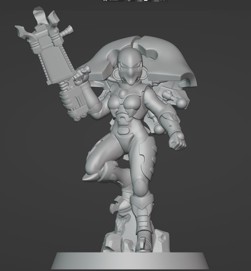 Chepac_3d's tweet image. Listo, solo faltan dos modelos más y el escuadrón estará listo .  🧝‍♂️ 

#STL #blender #3dmodel #3dart #miniature #tabletop