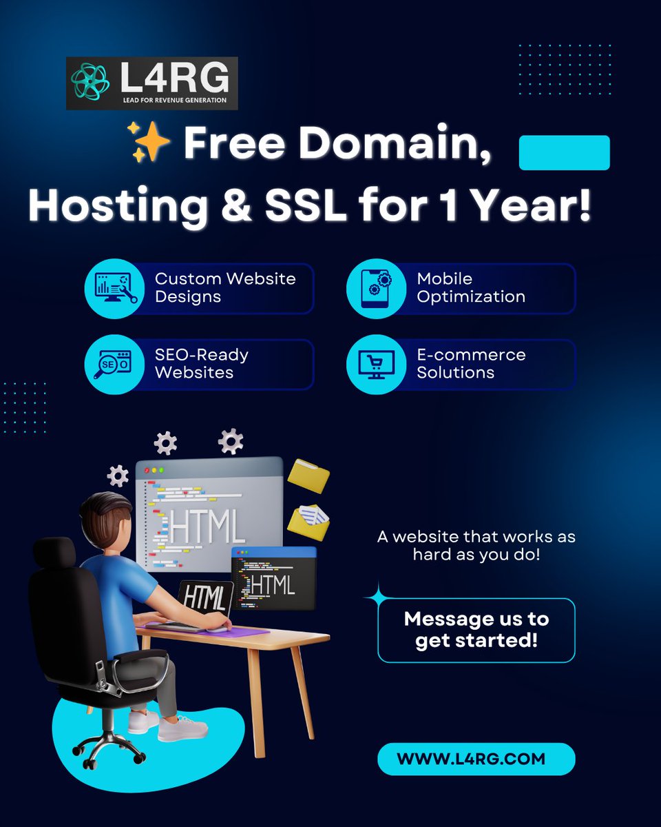 L4RGINDIA's tweet image. 🚀 Launch your website in 7 days with L4RG!
✅ Free Domain, Hosting &amp;amp; SSL for 1 year
⚡ 100% PageSpeed Score
🌍 Millisecond load time
🔐 AI-powered web design
 l4rg.com
#WebDesign #AIWebDesign #FreeDomain #Hosting #SSL #L4RG #DigitalMarketing #WebDevelopment