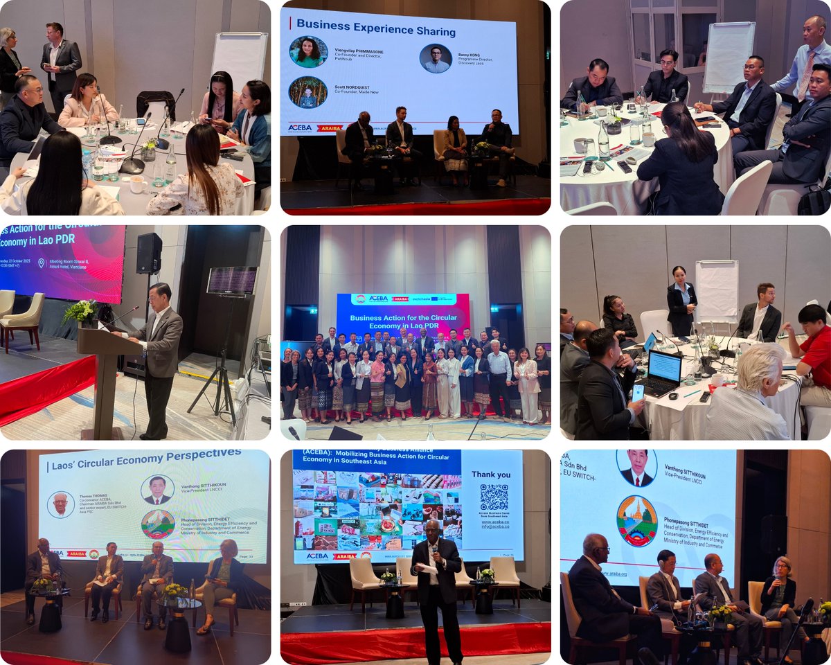 switchasia's tweet image. The Government of Lao PDR has committed to advancing a circular economy in the 🏭 industrial and ⚡️ energy sectors, recognizing it as a key pillar of the National Green Growth Strategy and a major socio-economic opportunity. Discover more 👉 switch-asia.eu/news/circular-……