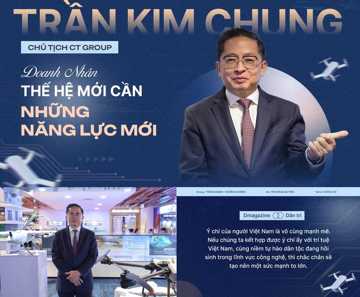 CTModulex1's tweet image. CT GROUP CHAIRMAN: THE NEW GENERATION OF ENTREPRENEURS NEED NEW CAPABILITIES
👉 More information: dantri.com.vn/kinh-doanh/chu…
#CTGroup #GoGlobal #Doanhnhan #Congnghe #Thehetre
