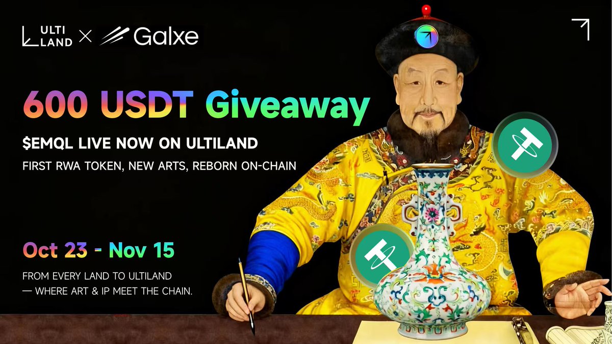 ULTILAND (@ultiland) on Twitter photo π Ultiland 600 USDT Giveaway | $EMQL Is Live!
To celebrate the launch of our first RWA ARToken, weβre rewarding all Ultilanders with an exclusive welcome bonus! π¨π
Follow <a href="/ULTILAND/">ULTILAND</a>, join our Telegram Community, explore the DApp & Testnet β> Earn $ARTX Airdrop and Lucky Draw π Ultiland 600 USDT Giveaway | $EMQL Is Live!
To celebrate the launch of our first RWA ARToken, weβre rewarding all Ultilanders with an exclusive welcome bonus! π¨π
Follow <a href="/ULTILAND/">ULTILAND</a>, join our Telegram Community, explore the DApp & Testnet β> Earn $ARTX Airdrop and Lucky Draw