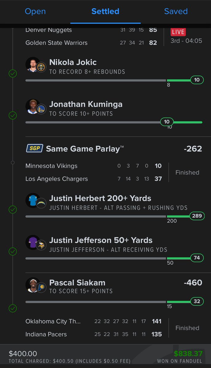 Pazbets20's tweet photo. Day 3 cashes in the 3rd quarter. We didn’t even sweat. See you all for day 4. https://t.co/ZEsqsDPnwI
