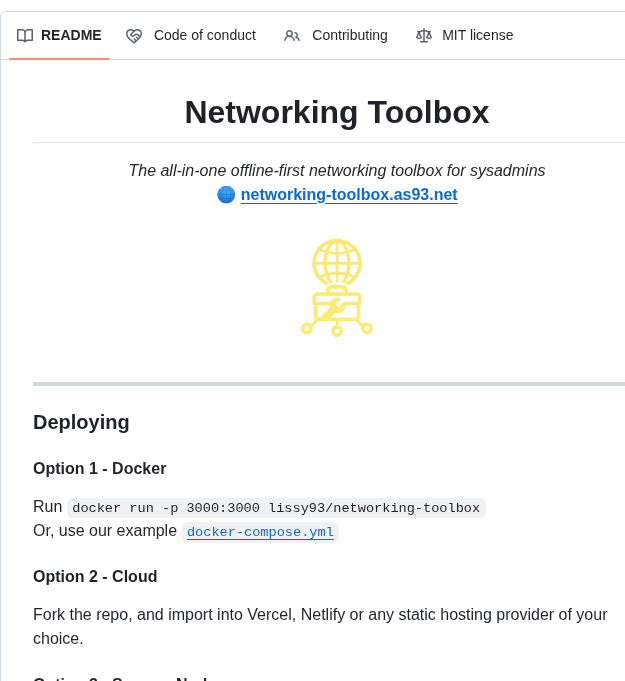tom_doerr's tweet photo. Offline-first networking tools https://t.co/ASB2GsW4k5