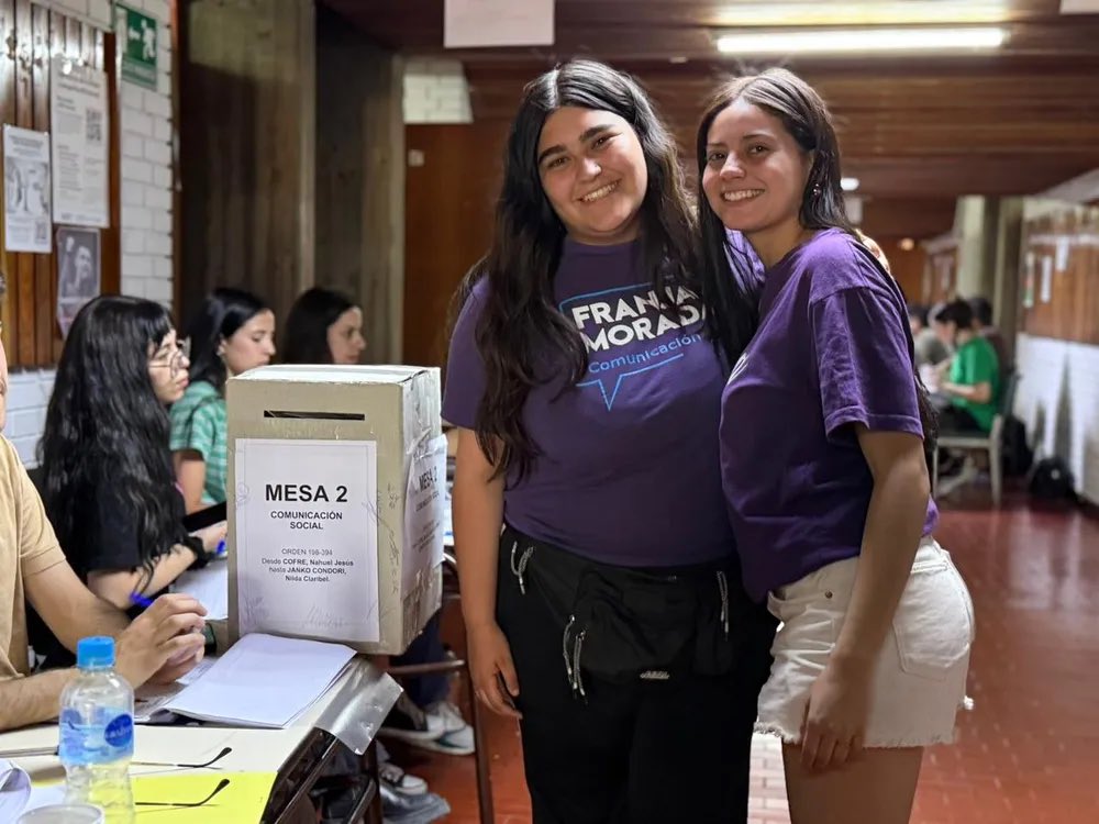 ¡Histórico! Políticas y Sociales se pintó de Morado 💜

Los estudiantes eligieron al reformismo universitario para conducir el Centro de Estudiantes de la Facultad de Ciencias Políticas y Sociales. Con 446 votos, la <a href="/Franja_fcpys/">Franja Morada FCPyS</a> le ganó al kirchnerismo.