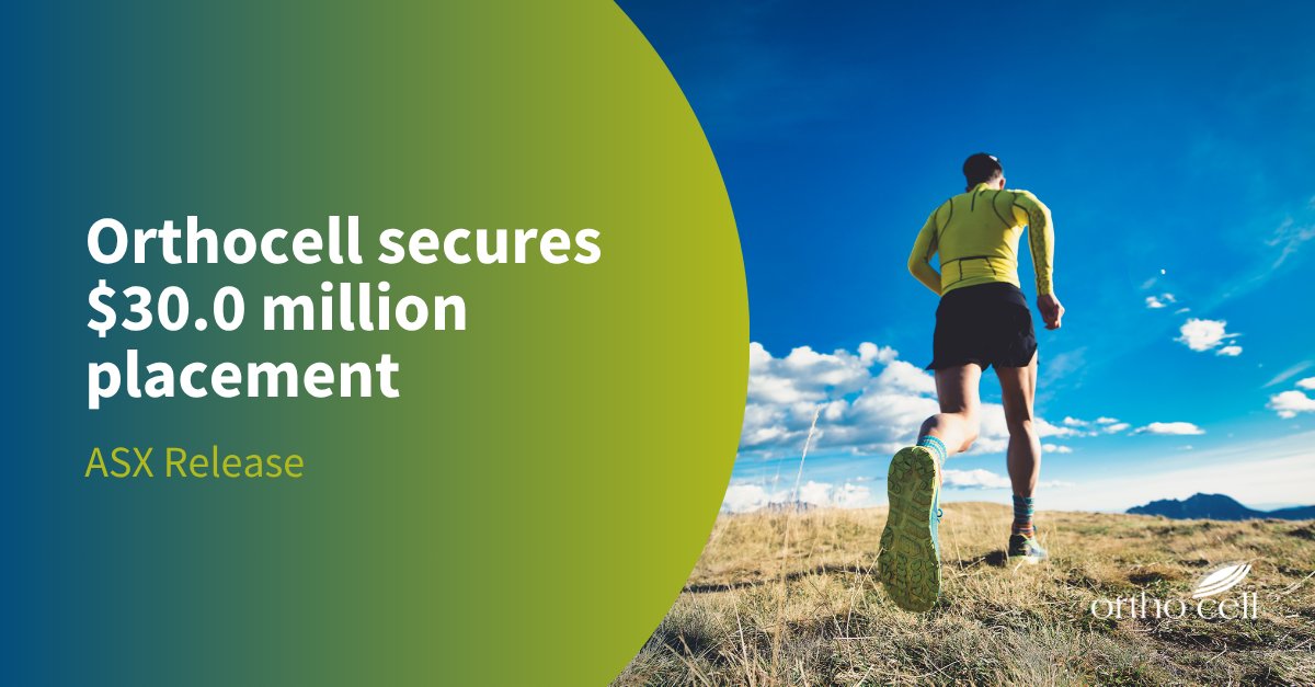 Orthocell has today announced that it has received firm commitments for a $30 million capital raising via an institutional placement.  

🔗Read the ASX release: bit.ly/4nYtvRJ

$OCC #Orthocell #regenerativemedicine #innovation #capitalraise #invest #nerverepair #global