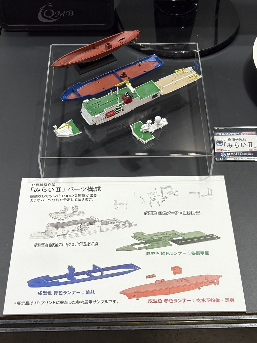 ピットロードブースでは会場発表アイテムが多数登場!1/700でJAMSTECの