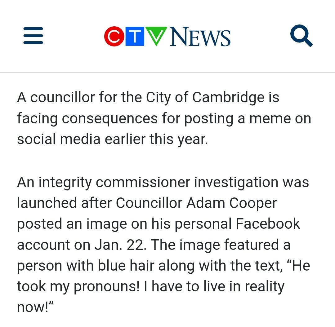 "Causarano-Bolton told CTV News on Tuesday ahead of the meeting. “If you say things that hurt others, those people are able to stand up in this country and have justice.”

Treating people's "hurt" as injustice is the best way to not do justice.

In legitimizing complaints from