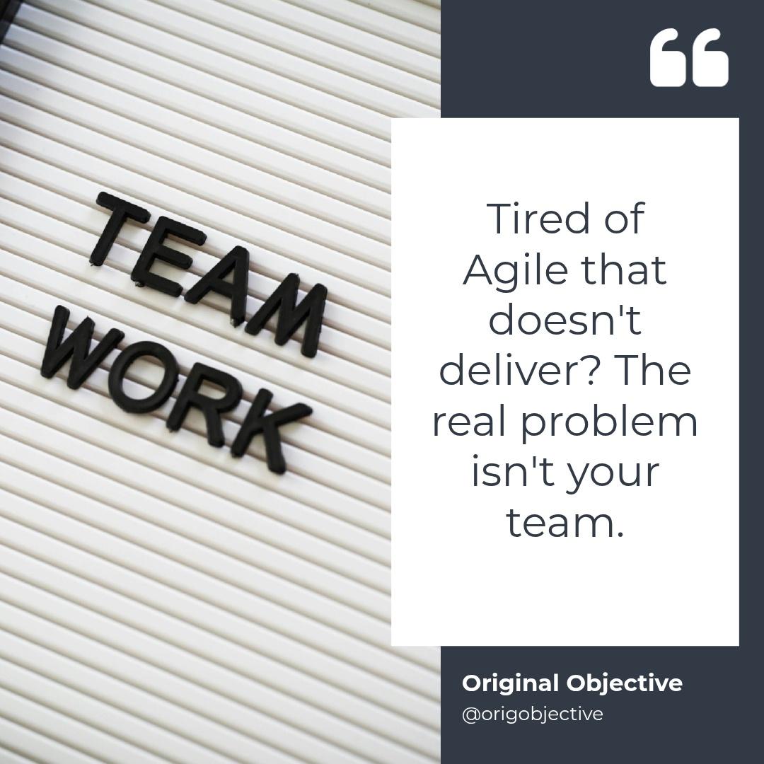 OrigObjective's tweet image. Agile isn't just sprints and standups.
Here's what actually works: