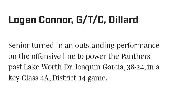 Thanks for the recognition <a href="/JMarkG1962/">Jeff Gardenour</a> 😁! 

<a href="/Dillard_DHS/">Dillard High School Football</a>  athlete