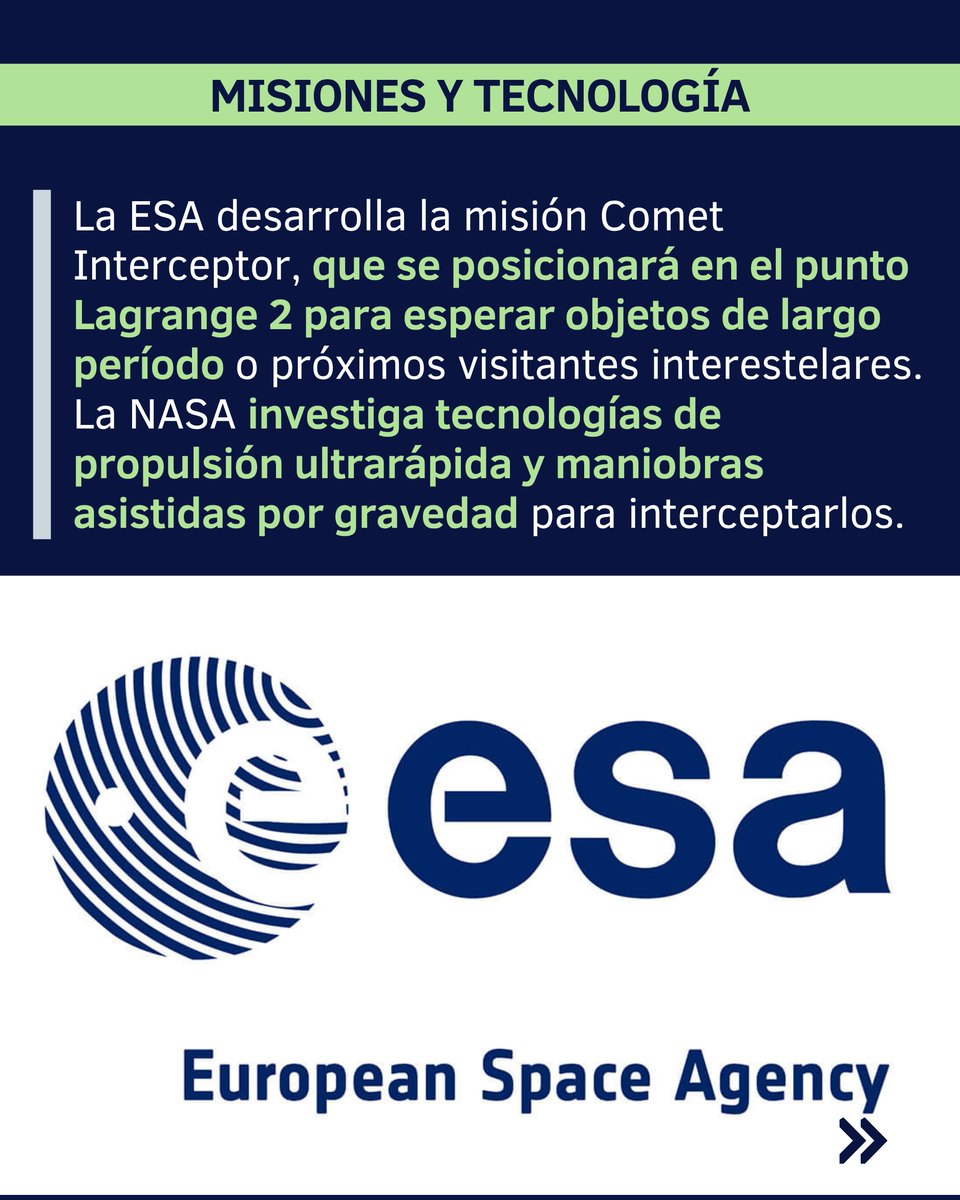 perfilcom's tweet photo. 💫 Cada visitante revela información única sobre la formación de sistemas estelares y posibles precursores de la vida en el cosmos.
📲 Más información en https://t.co/l8DWTGvSre
#NASA #CometInterceptor #3IATLAS #VeraRubinObservatory #ObjetosInterestelares https://t.co/gIyBxpBeuN