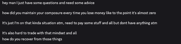 u can't maintain composure I've been on the verge of losing it many times and it wasn't even my fault

the heart sinks, u feel overwhelmed which is all natural, u just grow into it, I had a property to pay off and I got cooked for a lot of money on the hack

felt very depressed