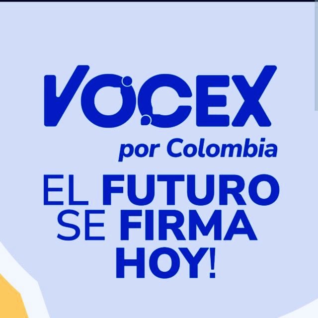 Toda Colombia está firmando ✍🏾 por <a href="/vocexcolombia/">Vocex</a> juntos haremos historia <a href="/AngieMDamian/">Angie Damian</a> 🇨🇴