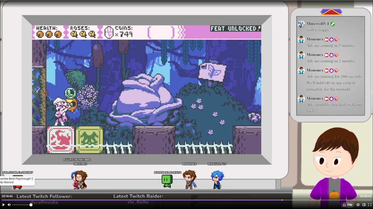 MononexVT's tweet photo. Thanks for watching the stream! We got through the third world of the game and started going through one of the secret world as well!

I'll be swapping games for the week of Halloween but I still want to see the game through to completion.
#Spooktober2025 #CurseCrackers https://t.co/eUdpogAPNx