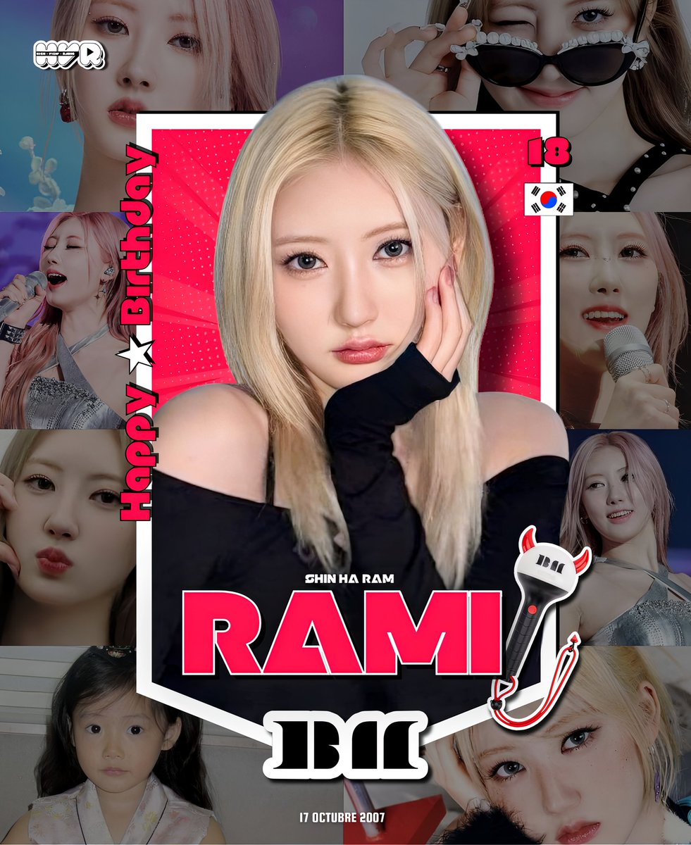 Highviewradio_'s tweet photo. 🎂 ¡FELIZ CUMPLEAÑOS RAMI! 🥳
Un día como hoy hace 18 años (17 Octubre 2007), nacía la vocalista y miembro de BABYMONSTER, Rami. ❤️🖤😈🇰🇷🎉
#BABYMONSTER #베이비몬스터 #RAMI #라미
#HAPPYRAMIDAY #SHINHARAM #베이비몬스터
#CUMPLEAÑOS #HAPPYBIRTHDAY #BAEMON #YG #KPOP https://t.co/2P15hle2QJ