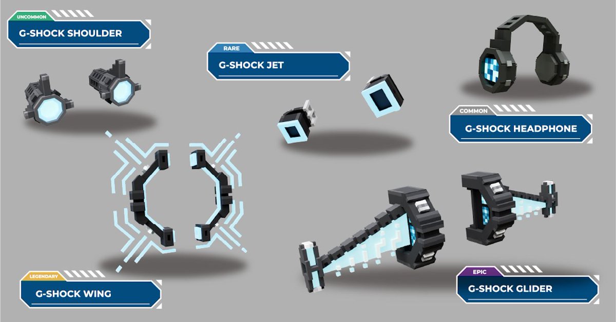 VIRTUALGSHOCK's tweet photo. ⌚️ G-SHOCK WEAR &amp; CREATION Quiz ① ⌚️

📣 The correct answer is...

B. 5 types🎯

We’re excited to experience #GSHOCKCITY equipped with the G-SHOCK DROID! ✨

Stay tuned for the next quiz! https://t.co/5YkR9GZ0YU