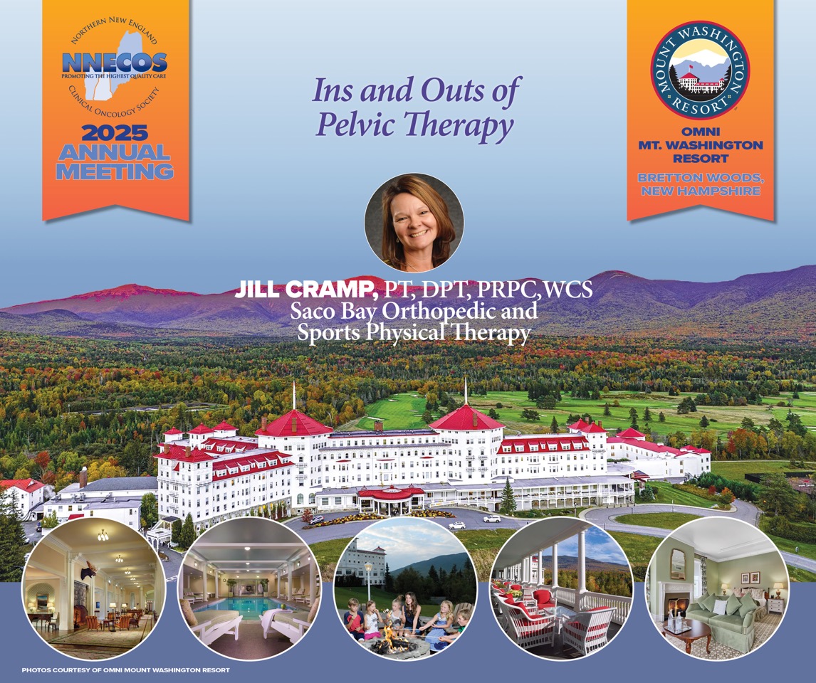 We are so thrilled to welcome Jill Cramp, PT, DPT, PRPC, WCS to our NNECOS Annual Meeting to share her insightful session, "Ins and Outs of Pelvic Therapy!"