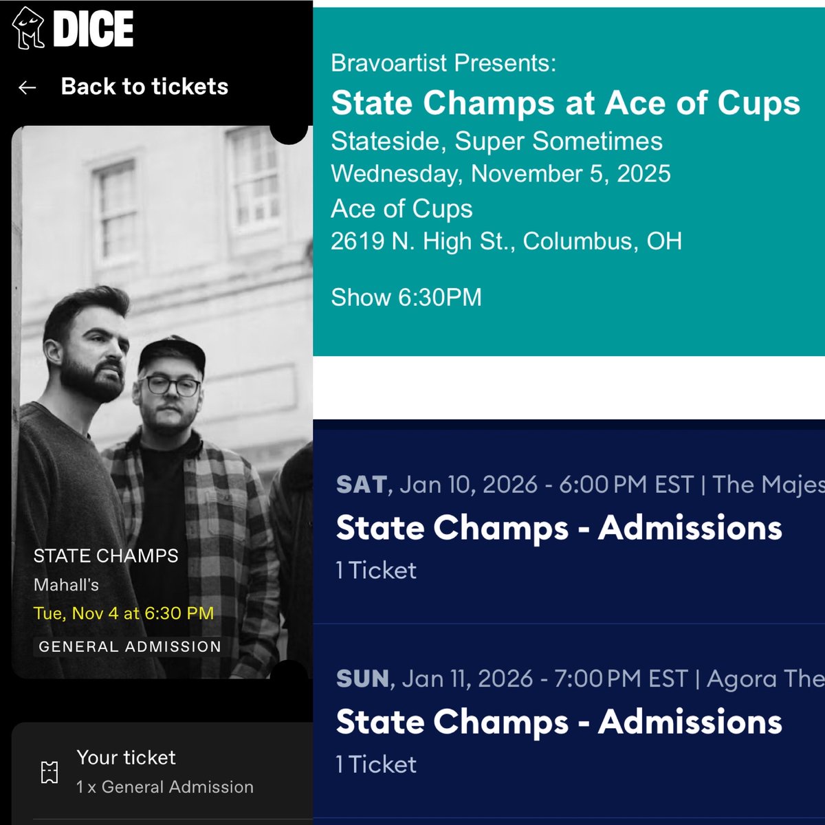 Two sets of back to back <a href="/State_Champs/">State Champs</a> shows are in my future. I’m definitely too old for this