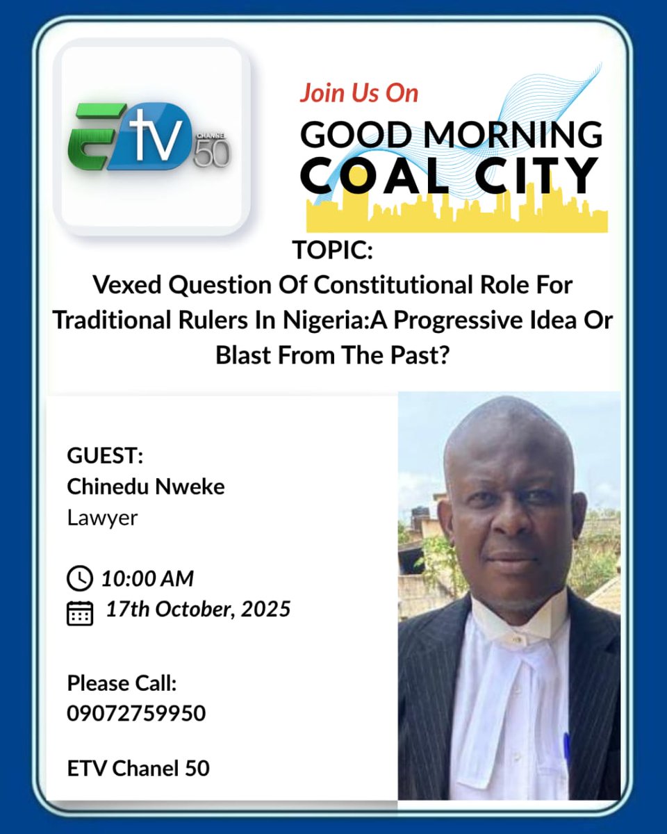 EnuguStateTv's tweet photo. We're here with an epic discussion, be part of the discussion.
Watch and Listen https://t.co/fDRrRVMNdC
Drop questions, contributions in the comment section. https://t.co/sv88vxe4Ge