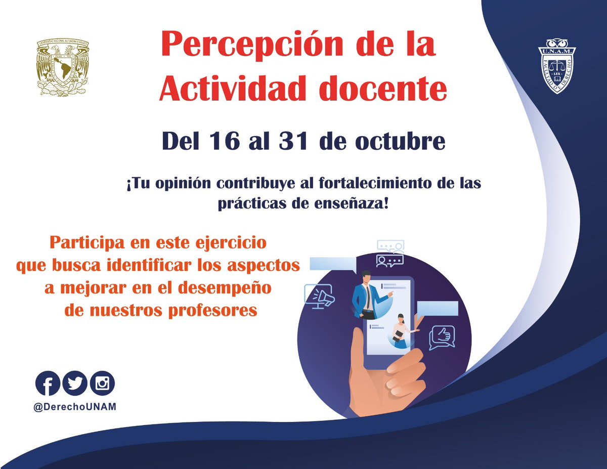 🗣️¡Tu voz es fundamental para la calidad educativa! Participa en el ejercicio de Percepción de la Actividad docente del 16 al 31 de octubre y contribuye al fortalecimiento de las prácticas docentes.

⛓️‍💥goo.su/OQxXK3m