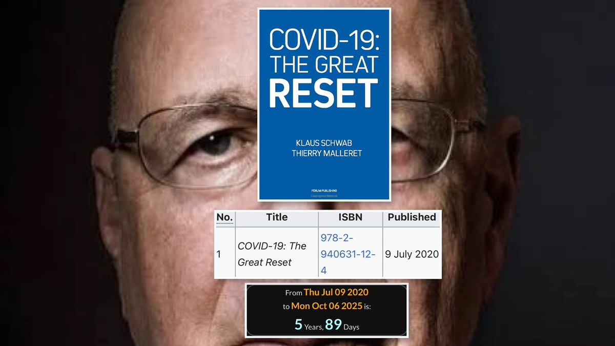 Riffio2's tweet image. The book Covid 19 the great reset was released on 7/9/20 to the day that BTC made the all time high is 5y89d 🤨