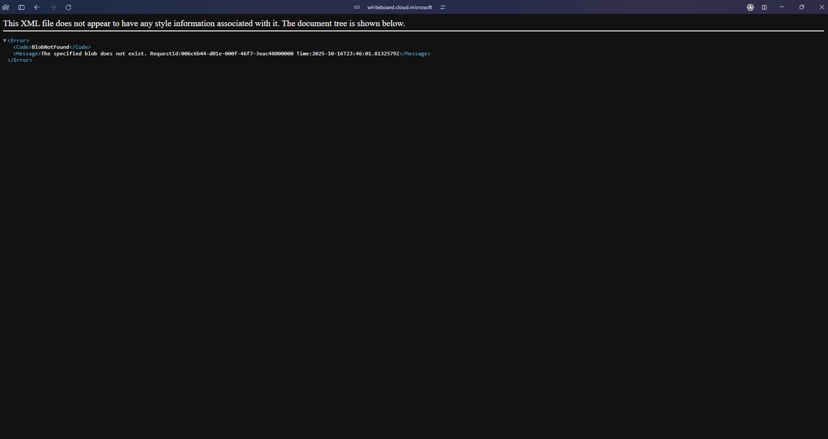 JuanDaniel_O's tweet photo. @MSFT365Status getting file no format on all my whiteboards https://t.co/tJsKL9KvJ3