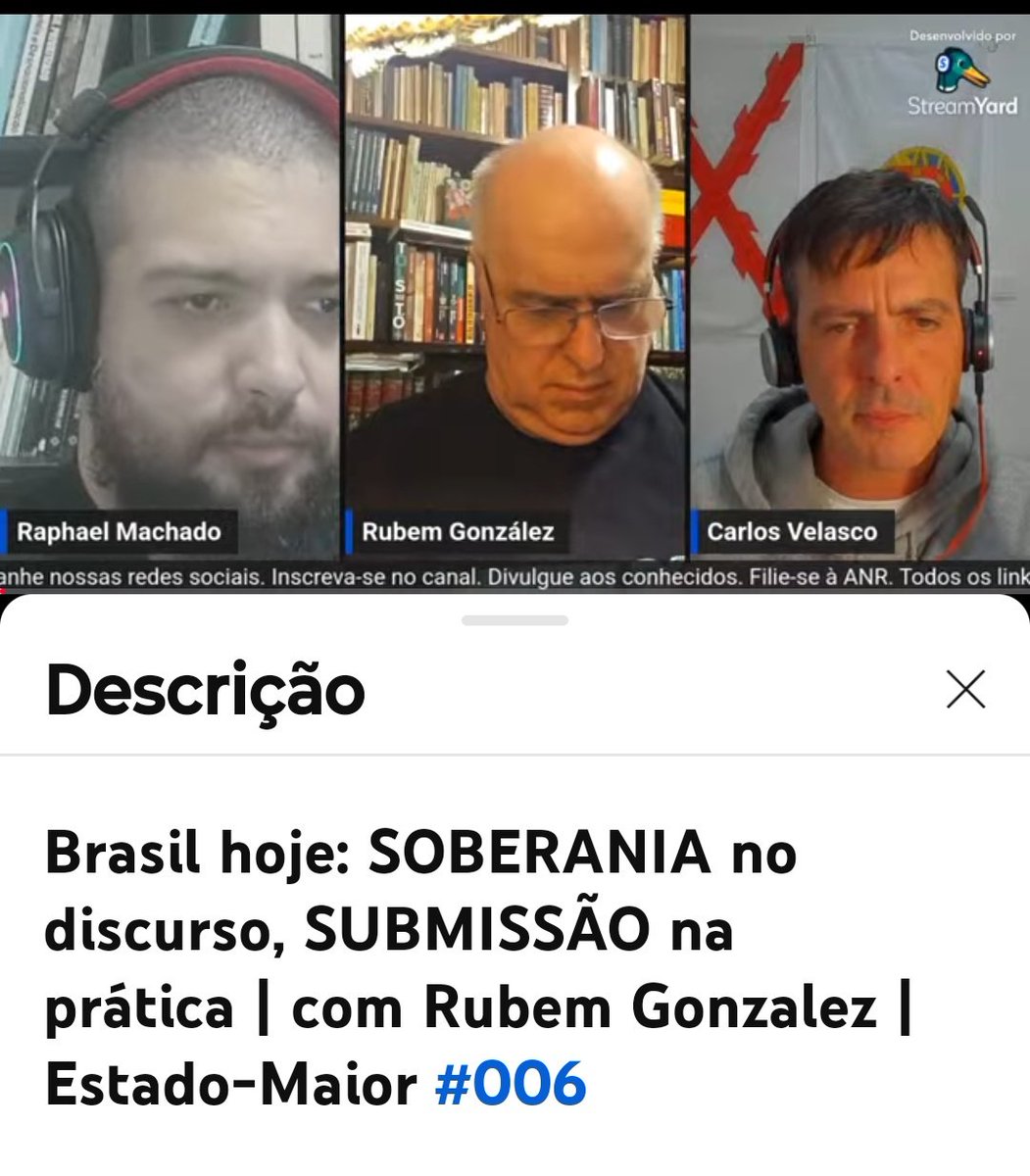As lives desses três patetas tem uma energia de boteco decadente. E sempre a mesma coisa: ataques rasteiros ao governo Lula em nome de um pseudo-soberanismo.