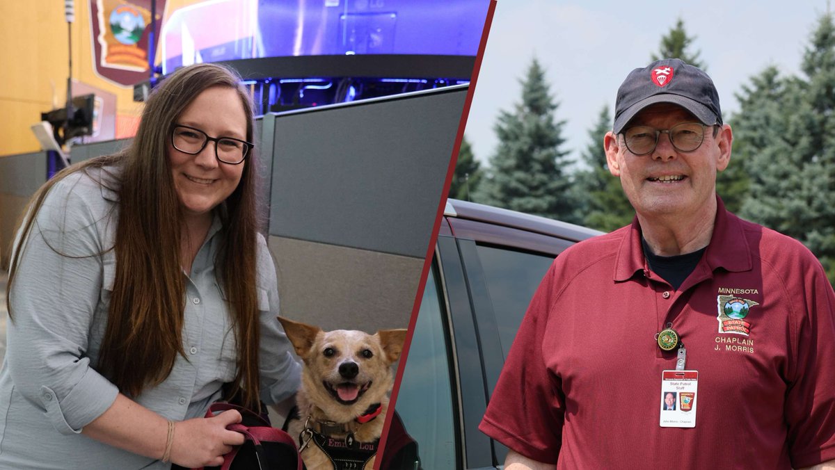 MnDPS_MSP's tweet image. Caring for the people behind the badge strengthens the mission. 

Read how recently retired Chaplain John Morris and Wellness Coordinator Amy Schweigert are building a culture of wellness and faith within the Minnesota State Patrol: dps.mn.gov/news/msp/stren…