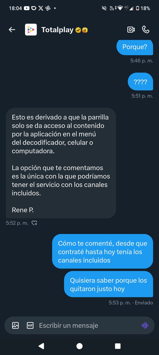 ArtistIA88's tweet photo. Tío Richy y futuro señor presidente @RicardoBSalinas oiga, hasta que hora chambear sus muchachos de @totalplaymx?  Me dejaron esperando respuesta, me quitaron la parrilla de canales de HBO, cuando desde que  contraté totalplay en junio tenía los canales de HBO https://t.co/nB9SROA2Lk