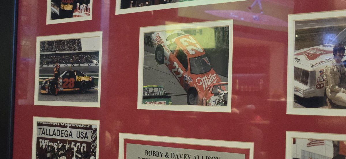 Front and center on this framed photo collage of Bobby &amp; Davey Allison is...a screenshot from an NR2003 recreation of Bobby Allison's 1987 Talladega crash.

Interesting. Never thought I'd see anything from NR2003 show up like that.