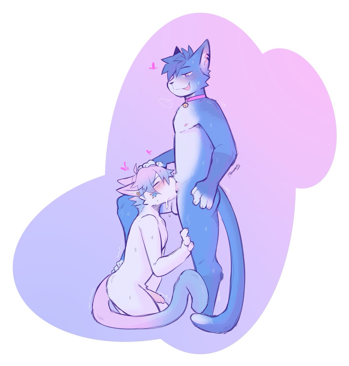 Giving the kitty what he wants :3