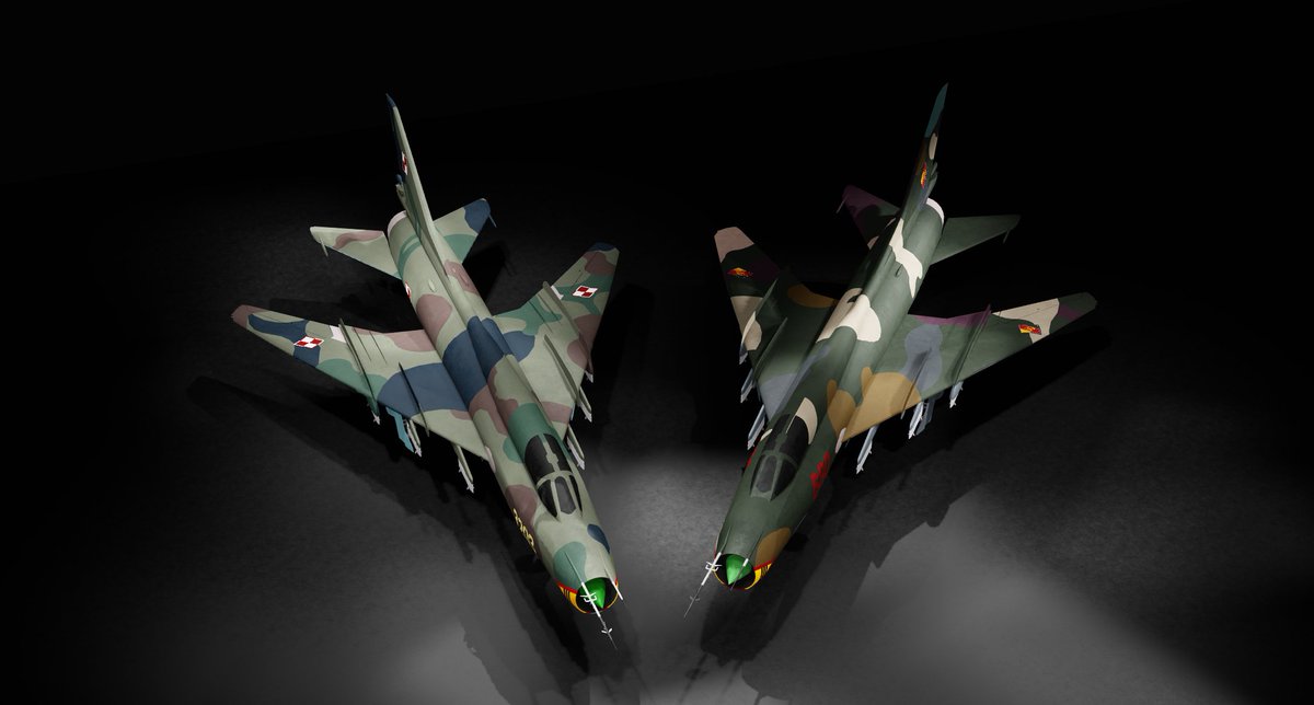 CDacted's tweet image. DDR SU-22. Probably one of my quickest projects of this year. Quite proud of both liveries that I&apos;ve made so far. Going forward I will probably be adding landing gear to all my future aircraft. 
Will make a diorama for it soon.

#Roblox #RobloxDev #Robloxbuilds