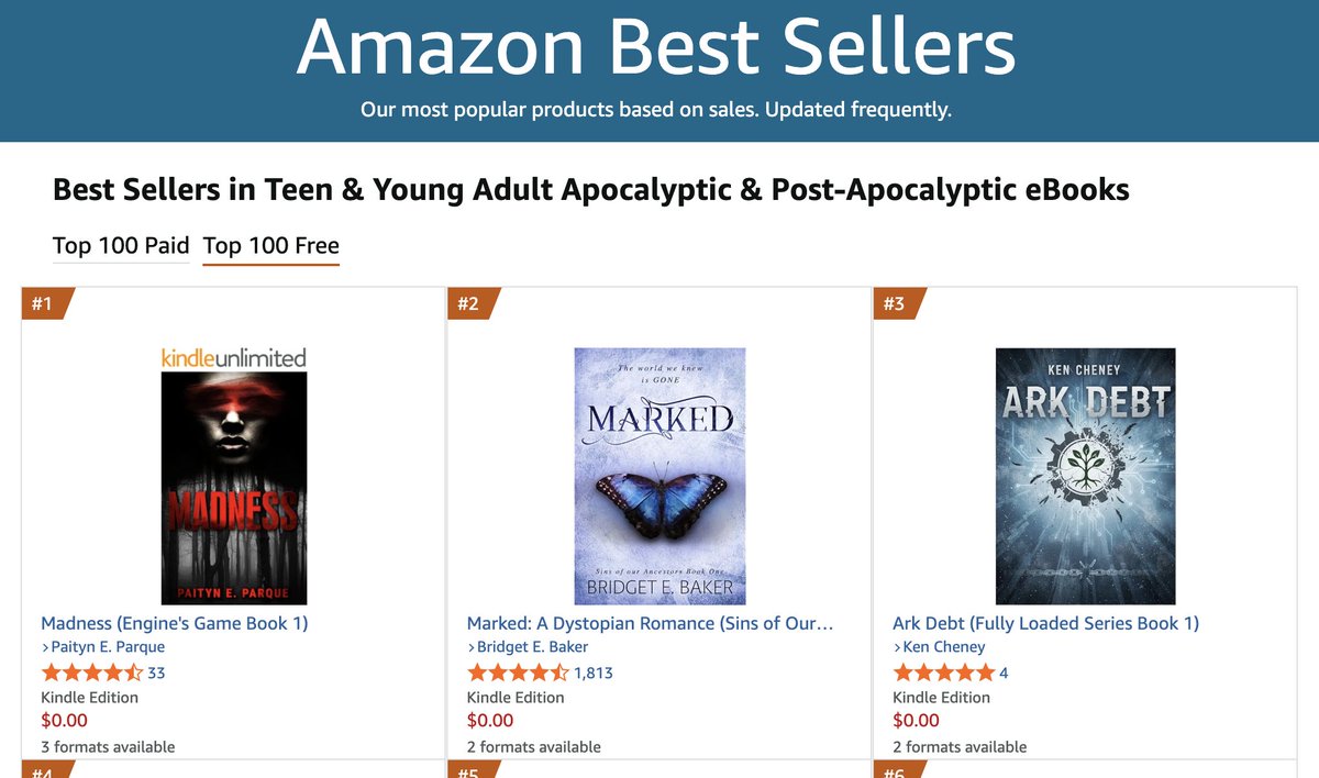 kencheney's tweet photo. My book, Ark Debt, continues to gain momentum, surpassing a few thousand Amazon downloads and beginning to receive positive reviews. A top Goodreads reviewer stated today that Ark Debt is a "genre-defining masterpiece." (Reviewer is the #10 best reviewer, #8 top reader, and #4 top reviewer on Goodreads) 

Reviews are needed, so please share the link to the free Kindle version while the promotion is still running at: https://t.co/JmtZmOvTWh

Here is the recent Goodreads review:

"The revival of dystopian genre!!! This book has it all! Drama, intrigue, romance, fast-action filled to the brim, twists and turns, emotional roller coaster. There are echoes of some of best dystopia pioneers: matched, silos, divergent, maze runner, annihilation. Writer took well known pieces and combined them into new genre defining masterpiece: modern dystopia ruled by all-encompasing AI threats, that should be read as cautionary tale.
I can't believe this one is not more known and talked about since it's basically an instant YA dystopian classic.
I’m glad I read it and will definitely keep an eye on the next sequel when it comes out."