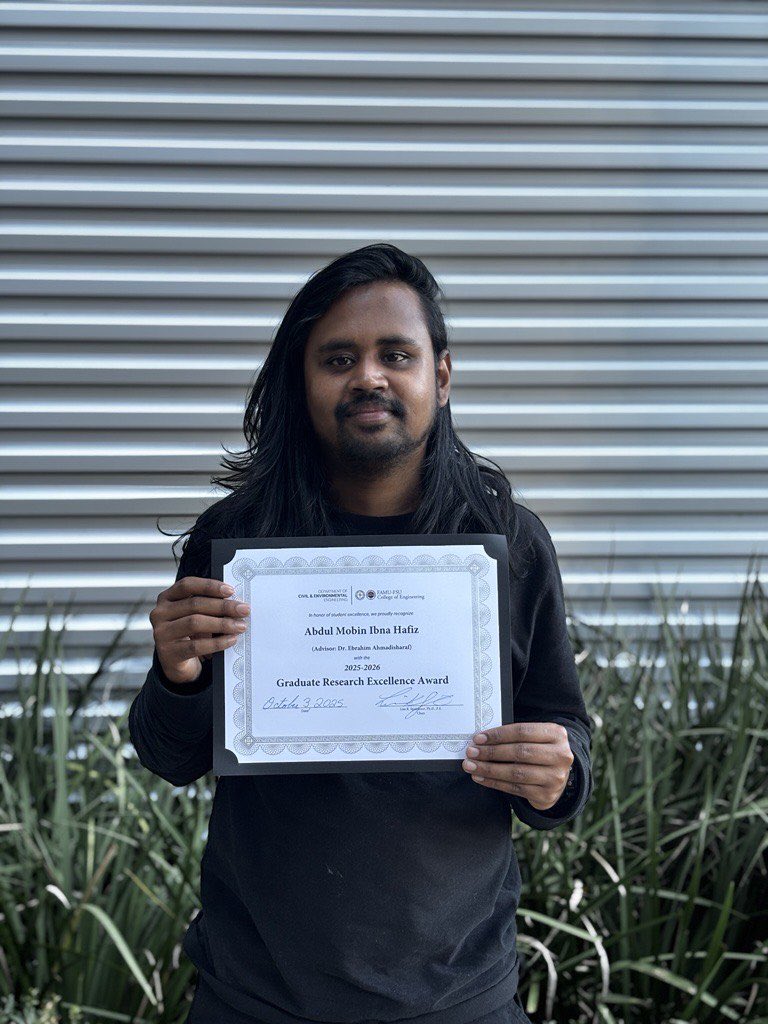 Congratulations to my PhD student <a href="/Mobin_hafiz_/">Abdul Mobin</a> for being selected as a recipient of our department’s graduate research excellence award.