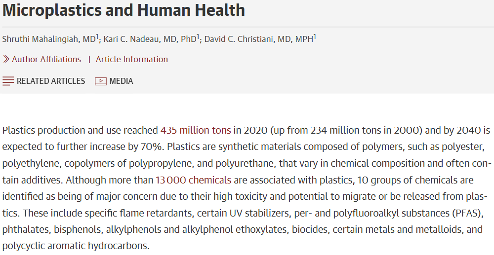 simon_troupe's tweet image. ‼️ Microplastics and Human Health
Plastics production hit ~435 million tons in 2020, expected to increase 70% by 2040.
⚠️ Over 13,000 chemicals are linked to plastics—many toxic and capable of leaching into the environment and bodies.
📉 Health risks may span endocrine…